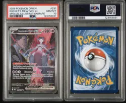 Pokemon 2025 Team Rocket's Mewtwo ex 231/182 SIR Destined Rivals GEM MINT PSA 10 - Image 3