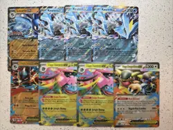 Jumbo Pokemon Card Lot! Lucario, Mega Venusaur Ex, Mega Lucario, Mega Kangaskhan - Image 1