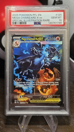 PSA 10 Mega Charizard X EX 125/094 Special Illustration Rare PFL Pokemon TCG - Image 1