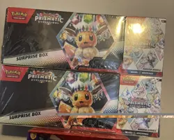 SEALED Sam’s Club Pokemon Prismatic Evolutions Surprise Box & Booster Bundle X2 - Image 1