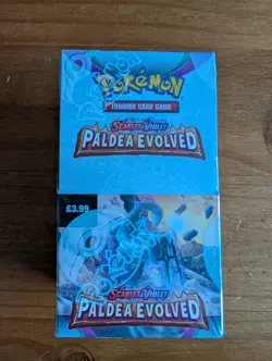 Pokemon Paldea Evolved Half Booster Box - Small Rips In Seal - Image 1