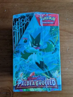 Pokemon Paldea Evolved Half Booster Box - Small Rips In Seal - Image 4
