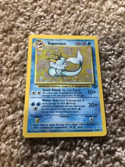 Pokemon Jungle Set Rare Holo Vaporeon #12/64 - Image 1