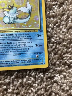 Pokemon Jungle Set Rare Holo Vaporeon #12/64 - Image 4