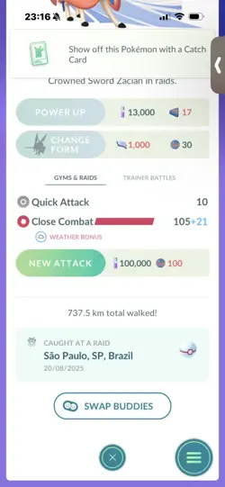 Pokemon Go Legendary Shiny Zacian ( High CP ) - Image 2