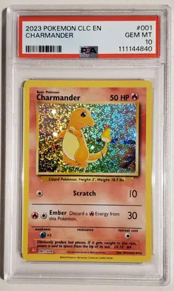 2023 Pokemon CLC EN Charmander #001 PSA 10 - Image 1