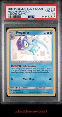 Pokemon Hidden Fates Frogadier SV12 PSA 10 - Image 1