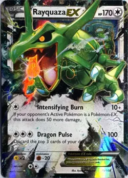 Rayquaza EX 75/108 Holo EX Rare Roaring Skies Pokemon Moderately Played - Image 1