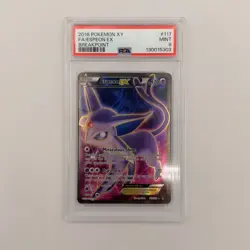 2016 Pokemon XY BREAKpoint Espeon EX #117/122 PSA 9 - Image 1
