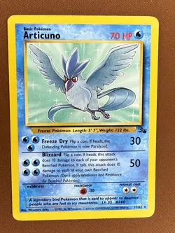 Pokemon Articuno Fossil 17/62 Rare 1999 - Image 1