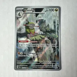 Pokemon Fraxure Rare Holo 077/064 Sv: Shrouded Fable 100 HP | NM - Image 1