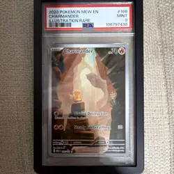 Pokemon Charmander 168/165 Sv: Scarlet & Violet 151 Illustration Rare Holo PSA 9 - Image 1