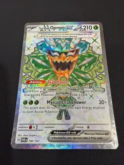 Teal Mask Ogerpon ex 190/167 Ultra Rare SV06: Twilight Masquerade Pokemon TCG NM - Image 1