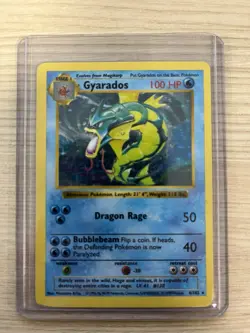 Pokemon Gyarados 6/102 Base Set Holo Rare Shadowless 1999 English - Image 1