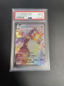 Pokemon TCG Charizard VMAX Shining Fates SV107/SV122 Holo Shiny Holo Rare PSA 10 - Image 1
