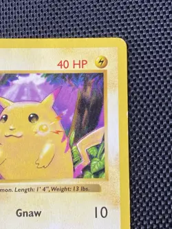Pokemon Pikachu 58/102 Base Set Shadowless Yellow Cheeks MP WOTC English 1999 - Image 3