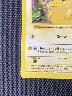 Pokemon Pikachu 58/102 Base Set Shadowless Yellow Cheeks MP WOTC English 1999 - Image 5