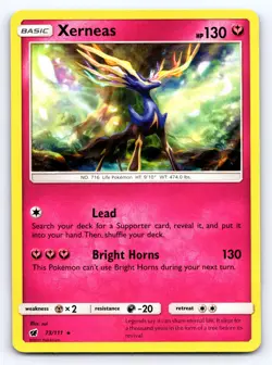 Xerneas 73/111 Holo Rare Crimson Invasion Pokemon Lightly Played - Image 1