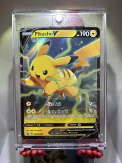 Pokemon Pikachu V Holo Promo SWSH063 Sword & Shield 190 HP Basic English - Image 1