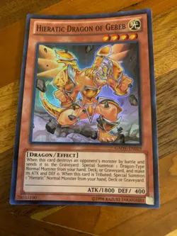 Hieratic Dragon of Gebeb GAOV-EN019 Unlimited Edition Super Rare NM + BONUS - Image 1