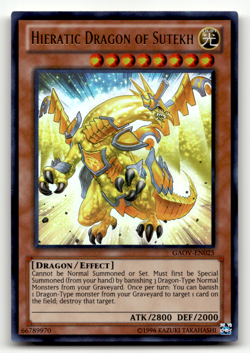 Hieratic Dragon of Sutekh GAOV-EN025 Unlimited Ultra Rare Galactic Overlord LP - Image 1