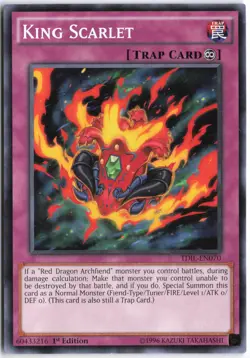 Yugioh - King Scarlet TDIL-EN070 1st Edition - The Dark Illusion - Image 1