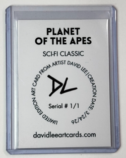 Planet Of The Apes Platinum Plated Artist Signed Sci-Fi Classic Trading Card 1/1 - Image 2