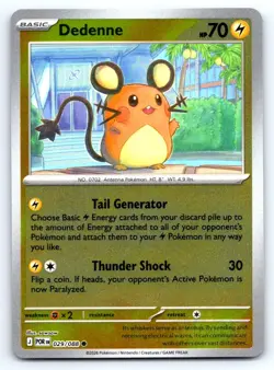 Pokemon Dedenne Perfect Order ME03 COMMON REVERSE HOLO 029/088 sowsow NM - Image 1
