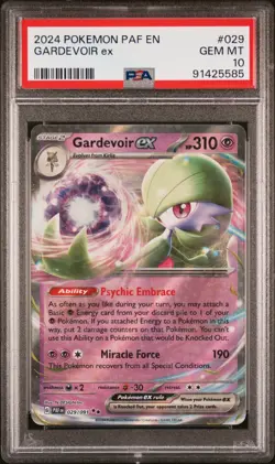 PSA 10 Gardevoir Ex - 2024 Pokemon Paf En-Paldean Fates 029 - Image 1