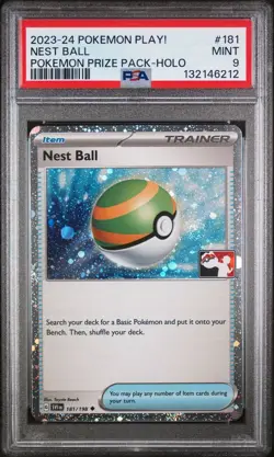 2023-24 Pokemon Play! Nest Ball Pokemon Prize Pack Series PSA 9 - Image 1