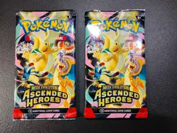 Pokemon TCG Mega Evolution Ascended Heroes Booster Pack (2) Factory Sealed - Image 1