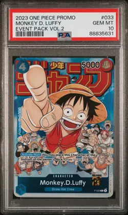 One Piece Monkey D. Luffy 2023 Event Pack Vol 2 Promo English PSA 10 GEM MT - Image 1