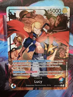 One Piece CCG Lucy OP15-002 Leader Alternate Art Holo Card 5000 Power - Image 1