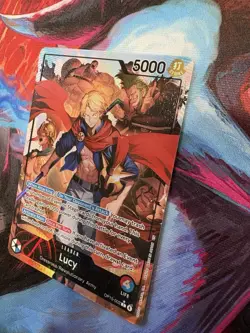 One Piece CCG Lucy OP15-002 Leader Alternate Art Holo Card 5000 Power - Image 5