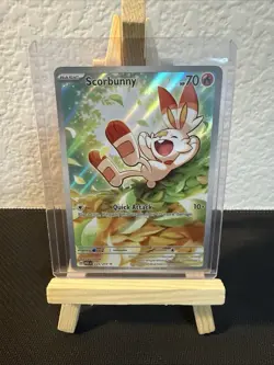 Scorbunny 225/217 Full Art Rare Holo Scarlet & Violet Card 70 HP Basic - Image 1
