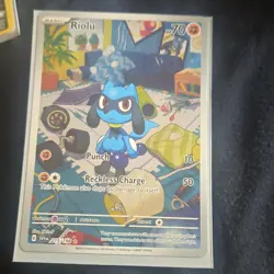 Pokemon Riolu SV01 Scarlet & Violet Base Set Card 215/198 Basic 2023 - Image 1