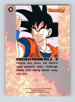 Dragon Ball Z Series 1 - Card #16 - 1996 JPP/Amada ArtBox - Image 2