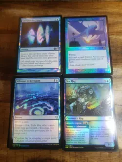 MTG 400 BLUE Card Random LOT #1 Mixed sets, Foils, Common, Uncommon - Image 1