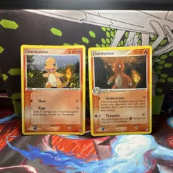 Pokemon TCG Charmander 113/112, Charmeleon 110/109 Card Lot 2004 (2 Cards) - Image 1