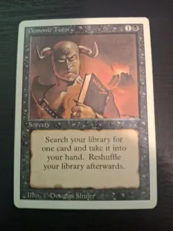 Demonic Tutor Revised Edition Regular. Magic The Gathering Trading Card Game. - Image 2
