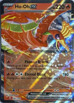 Ho-oh ex 007/034 Holo Classic Collection Trading Card Game Classic Pokemon NM - Image 1