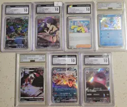 Pokemon Slab Lot - 7 Graded Pokemon Cards as Seen In Pics - CGC / AGS ALL 10's - Image 1