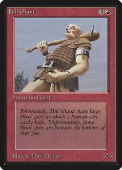 Hill Giant Limited Edition Beta LP MTG - Image 1