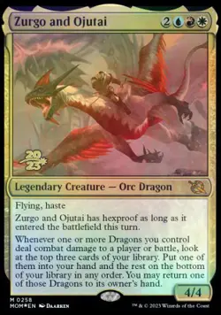 MTG Zurgo and Ojutai [March of the Machine Prerelease Promos] Foil Near Mint Mag - Image 1
