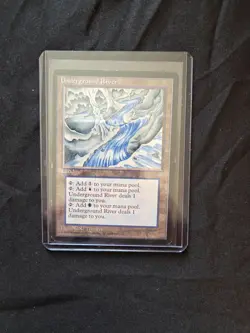 MTG Underground River, Ice Age release, RARE NONBASIC LAND, VG cond. 1995 - Image 1