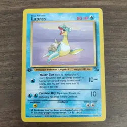 Lapras 25/62 - MP 1ST EDITION Fossil - 1999 WOTC Rare Pokemon TCG Card - Image 1