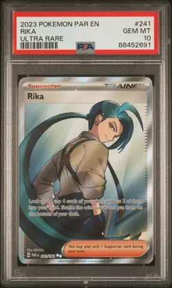 PSA 10 Pokemon TCG Rika Paradox Rift 241/182 Holo Ultra Rare - Image 1