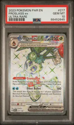 2023 POKEMON PAR EN-PARADOX RIFT #217 FROSLASS EX ULTRA RARE PSA 10 Gem Mint - Image 1
