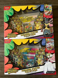 Pokemon TCG Ascended Heroes Lucario/Gardevoir Premium Poster Collection Boxes - Image 1