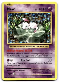 MEW 53/108 HOLO RARE EVOLUTIONS POKEMON NEAR MINT - Image 1